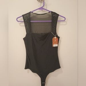 Reoria square neck mesh bodysuit